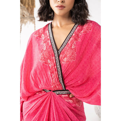 Chhavvi Aggarwal Women Printed Pink Maxi Dress