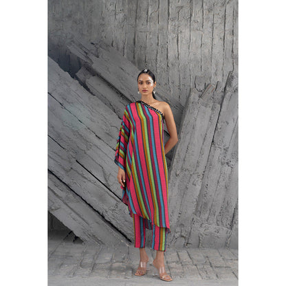 Chhavvi Aggarwal Women Printed Multi-Color Kaftan with pant (Set of 2)