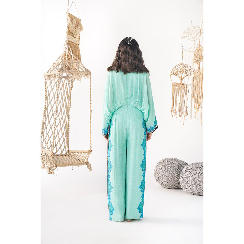 Chhavvi Aggarwal Women Printed Blue Jumpsuit