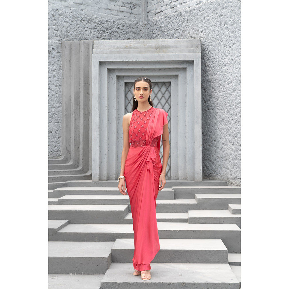 Chhavvi Aggarwal Women Embroidered Red Gown