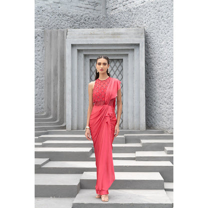 Chhavvi Aggarwal Women Embroidered Red Gown
