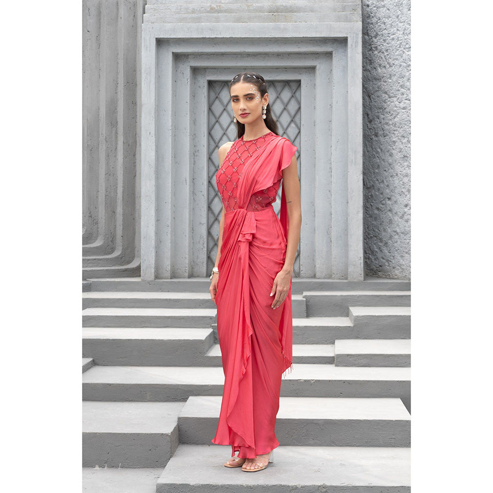 Chhavvi Aggarwal Women Embroidered Red Gown
