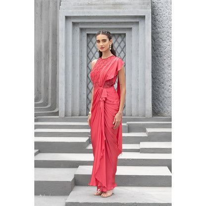 Chhavvi Aggarwal Women Embroidered Red Gown