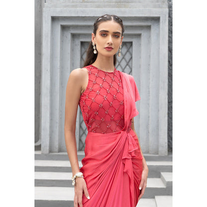 Chhavvi Aggarwal Women Embroidered Red Gown