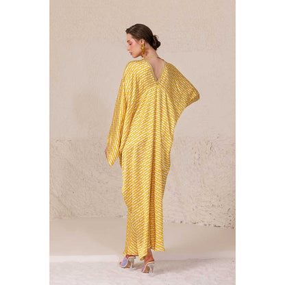CHHAYA MEHROTRA Yellow Mellifluous Kaftan