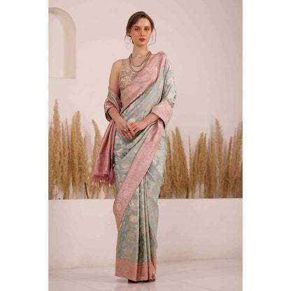 CHHAYA MEHROTRA Multicolour Falak Saree with Stitched Blouse