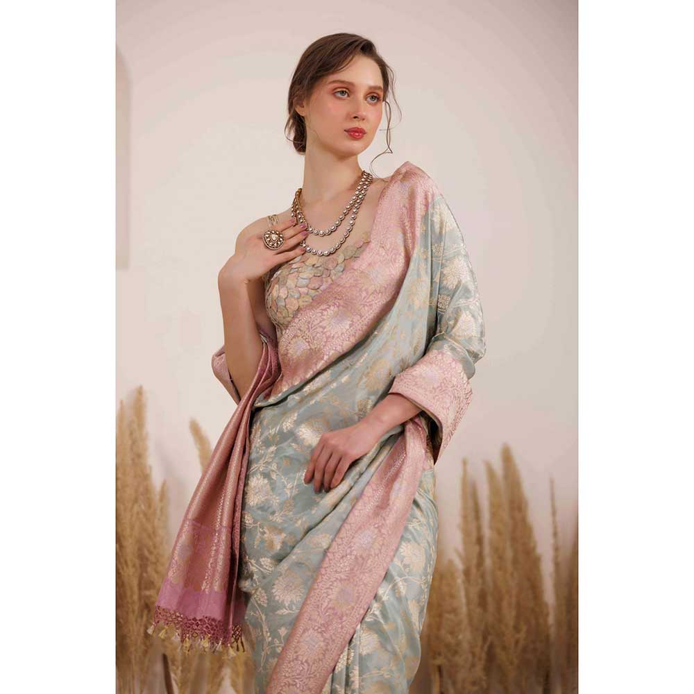 CHHAYA MEHROTRA Multicolour Falak Saree with Stitched Blouse