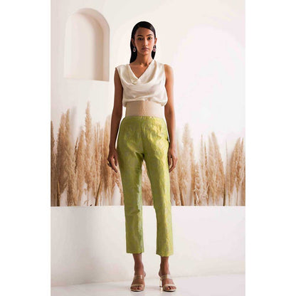 CHHAYA MEHROTRA Ivory Top And Pant Coord (Set of 2)