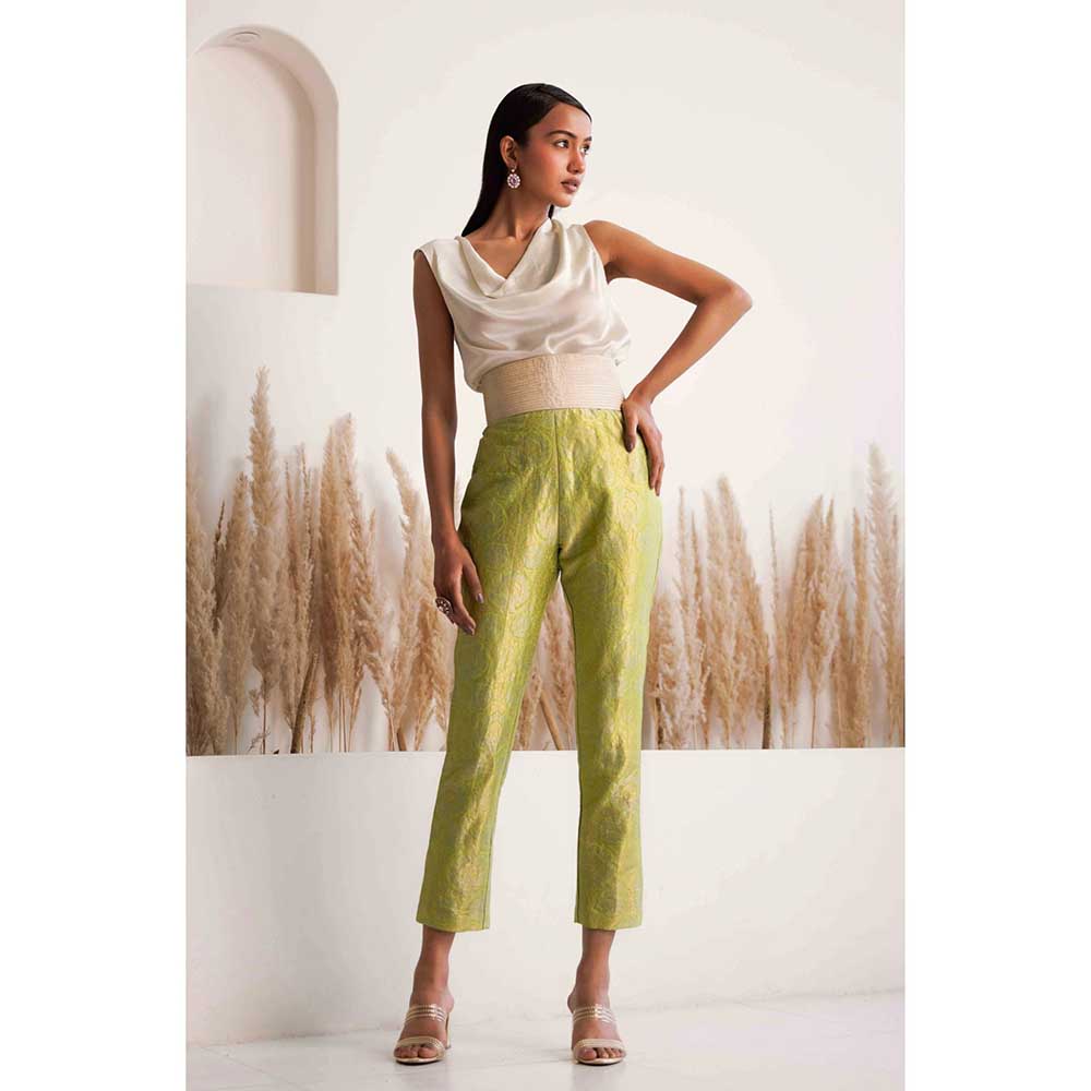 CHHAYA MEHROTRA Ivory Top And Pant Coord (Set of 2)