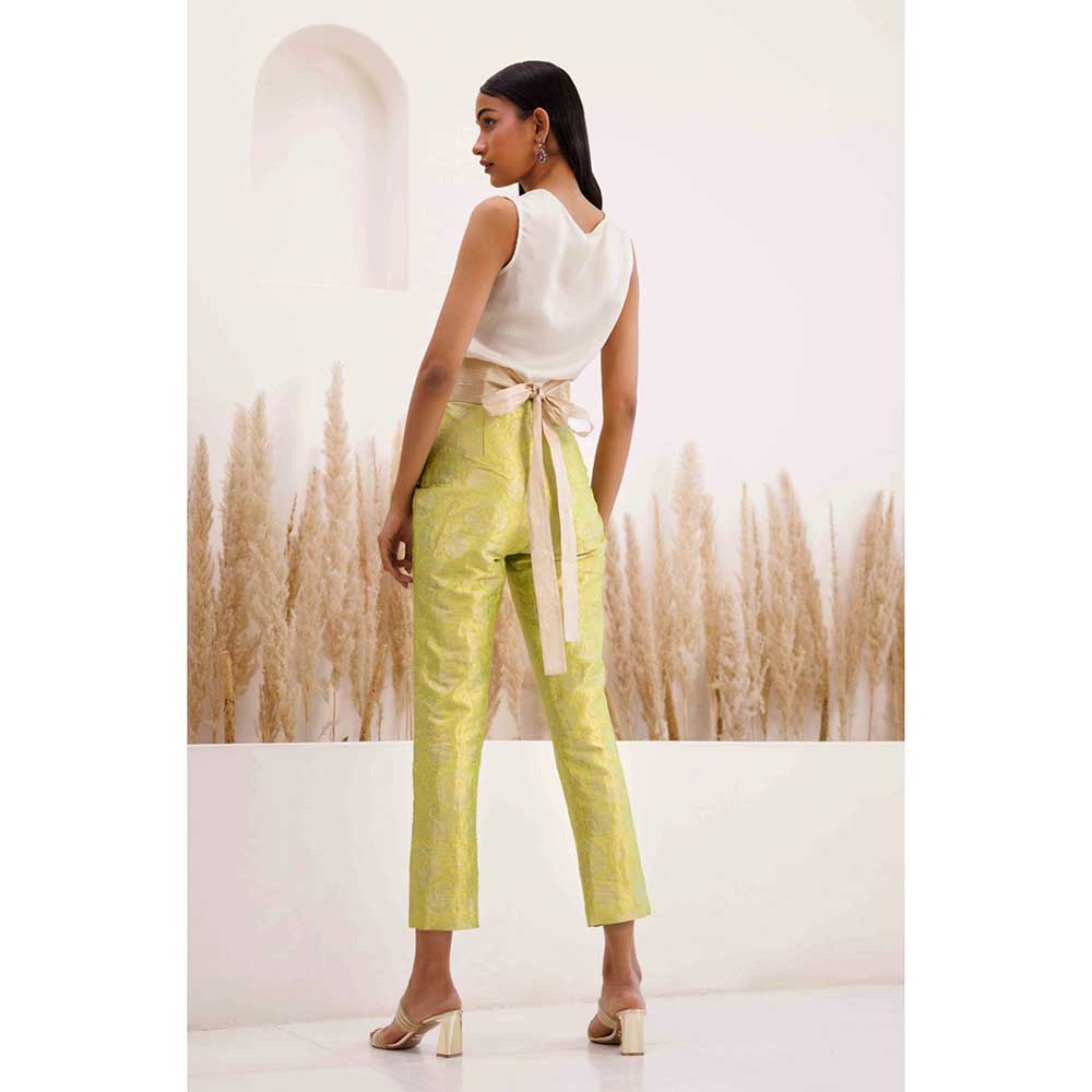 CHHAYA MEHROTRA Ivory Top And Pant Coord (Set of 2)