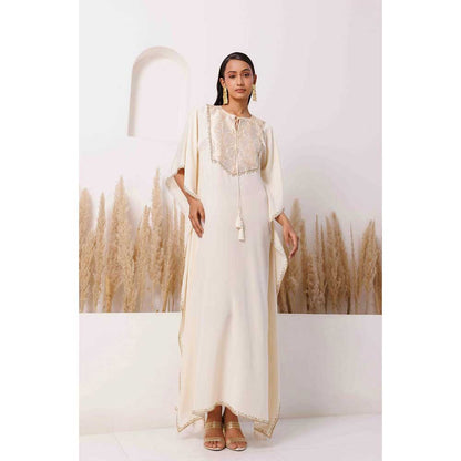 CHHAYA MEHROTRA Ivory Frida Kaftan