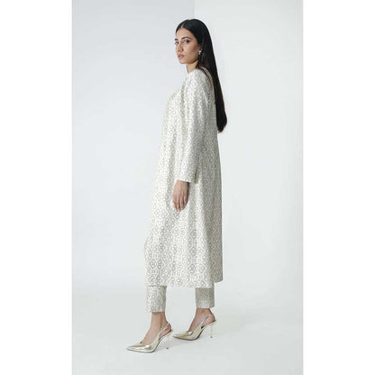 CHHAYA MEHROTRA Ivory Dione Jacket with Bralette and Pant (Set of 3)