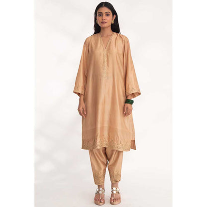 CHHAYA MEHROTRA Beige Satya Kurta with Pant (Set of 2)