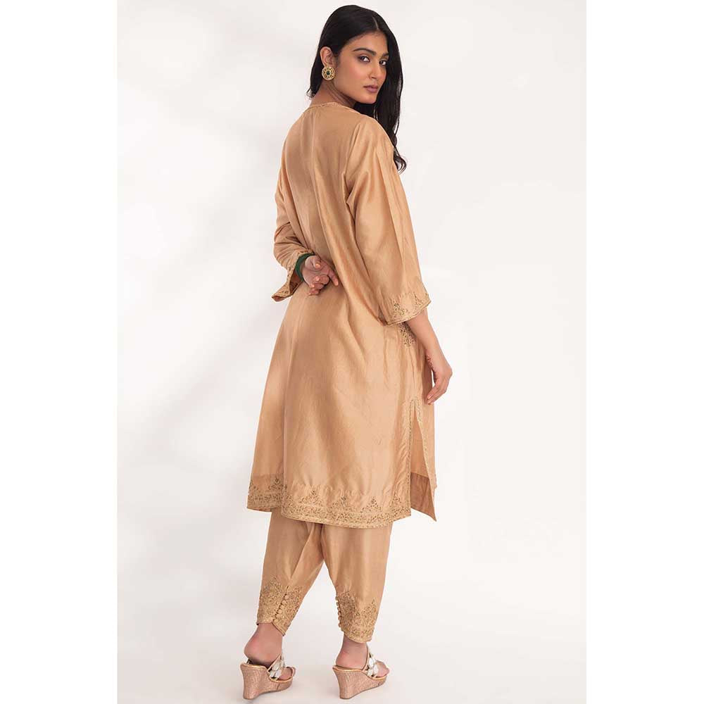 CHHAYA MEHROTRA Beige Satya Kurta with Pant (Set of 2)