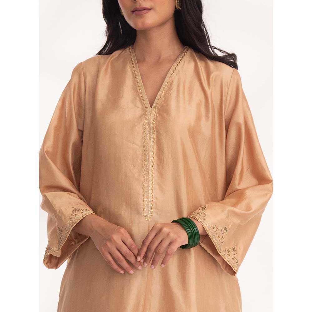 CHHAYA MEHROTRA Beige Satya Kurta with Pant (Set of 2)