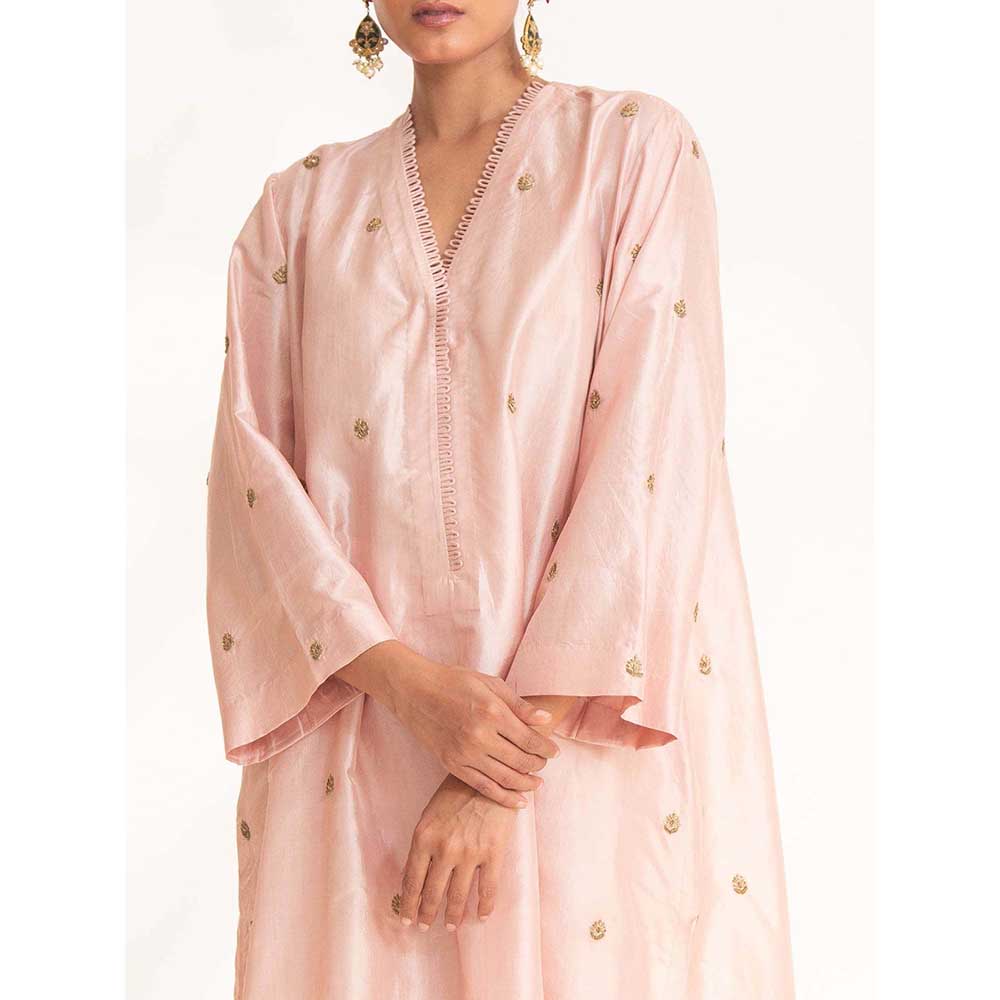 CHHAYA MEHROTRA Pink Ojal Kurta with Pant (Set of 2)