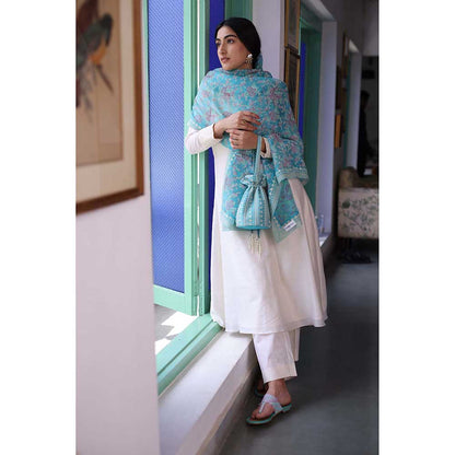 CHHAYA MEHROTRA Off White Amaara Kurta with Pant and Dupatta (Set of 3)