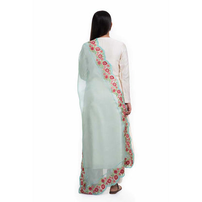 CHHAYA MEHROTRA Off White Yatika Kurta with Pant and Dupatta (Set of 3)