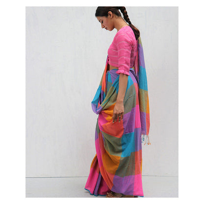 Chidiyaa Uvakai Madras Saree with Unstitched Blouse