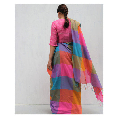 Chidiyaa Uvakai Madras Saree with Unstitched Blouse