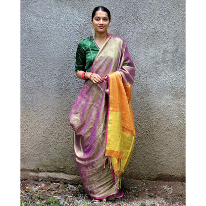 Chidiyaa Roshani Chandni Saree with Unstitched Blouse