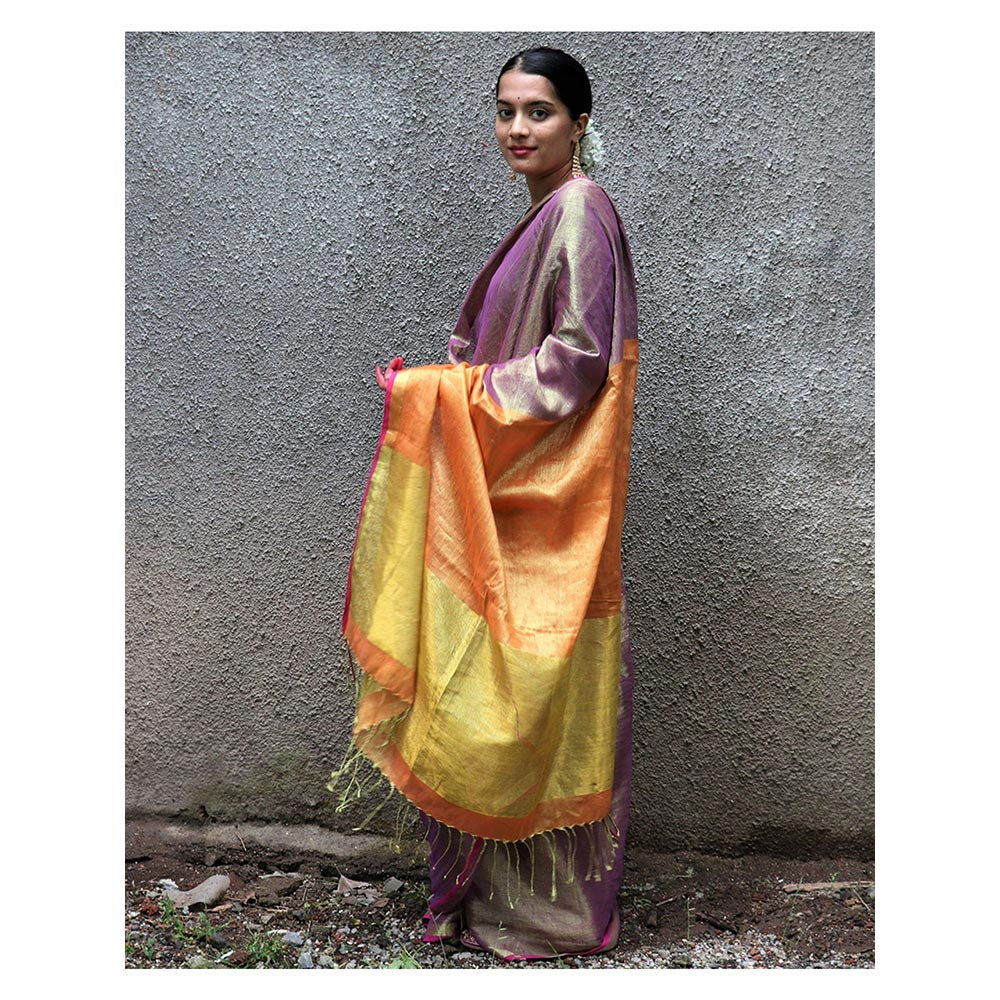 Chidiyaa Roshani Chandni Saree with Unstitched Blouse