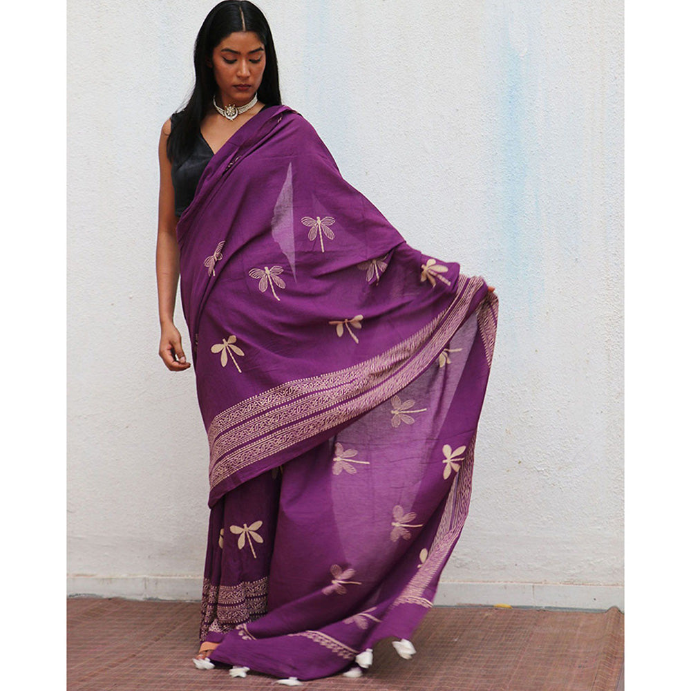 Chidiyaa Renaissance Cotton Saree Fmtm with Unstitched Blouse