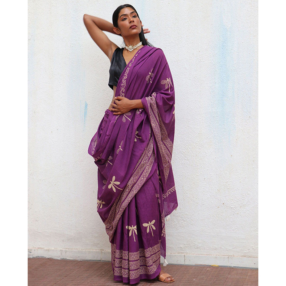 Chidiyaa Renaissance Cotton Saree Fmtm with Unstitched Blouse
