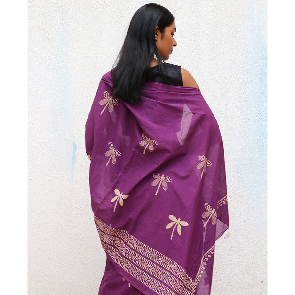 Chidiyaa Renaissance Cotton Saree Fmtm with Unstitched Blouse