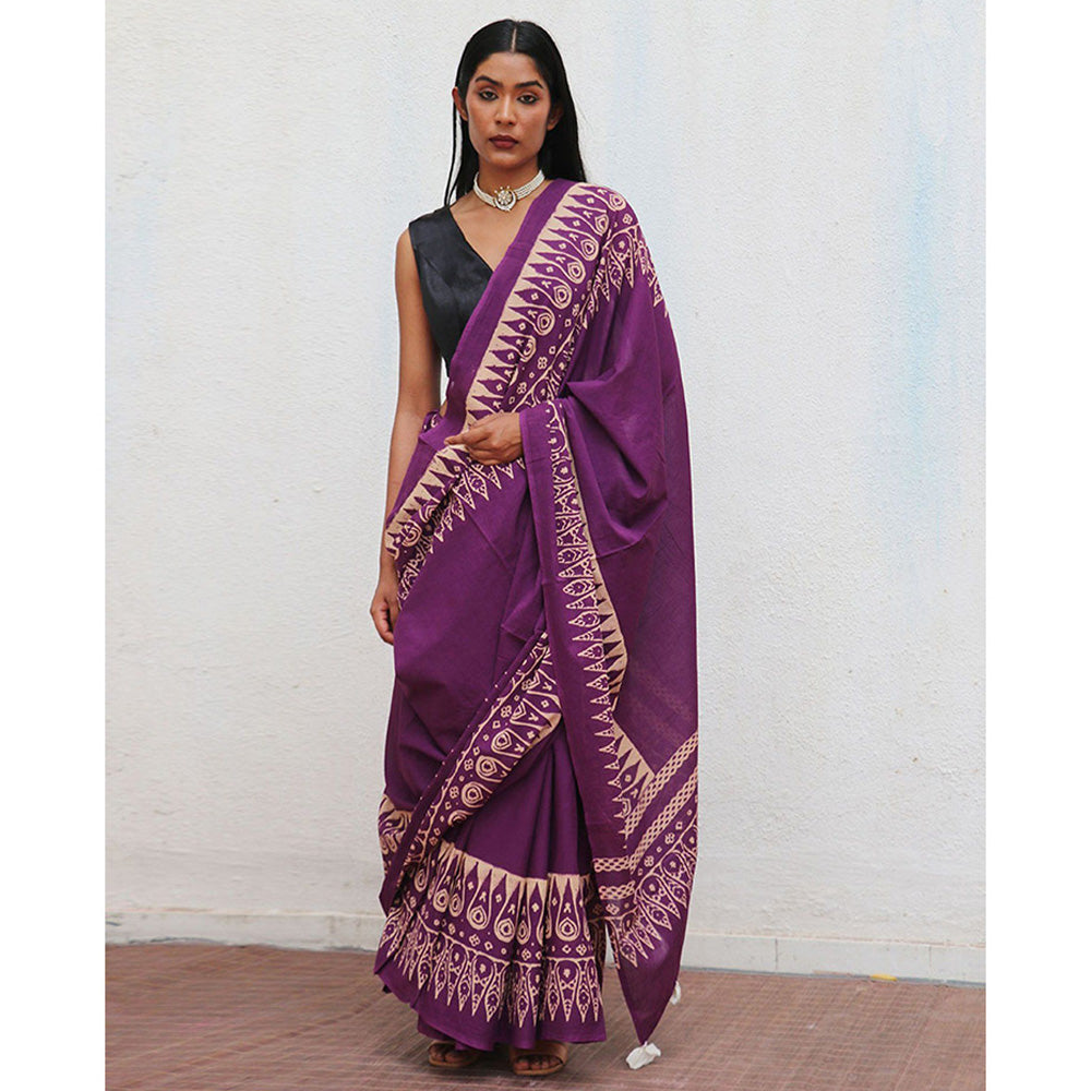 Chidiyaa Eloise Cotton Saree Fmtm with Unstitched Blouse