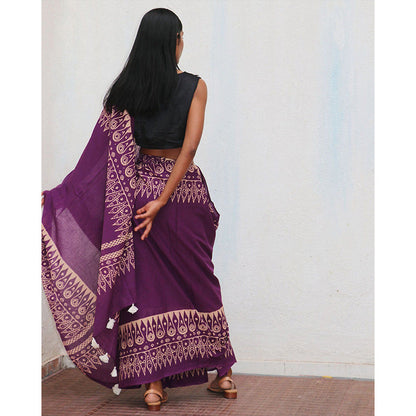 Chidiyaa Eloise Cotton Saree Fmtm with Unstitched Blouse