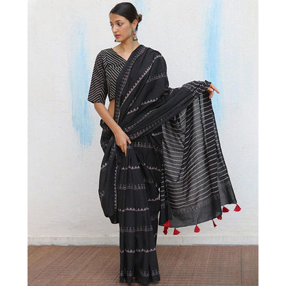 Chidiyaa Matilda Cotton Saree Fmtm with Unstitched Blouse