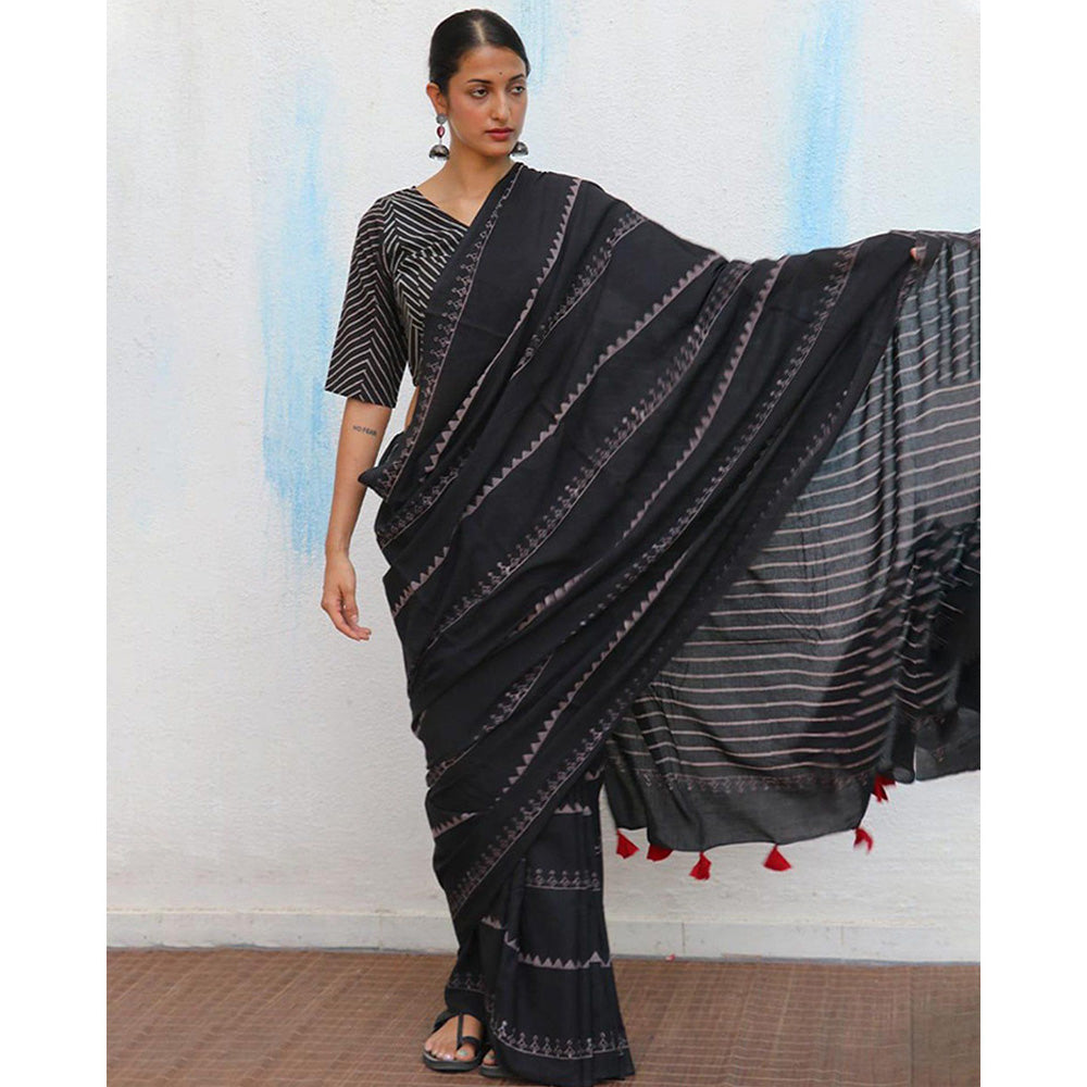 Chidiyaa Matilda Cotton Saree Fmtm with Unstitched Blouse