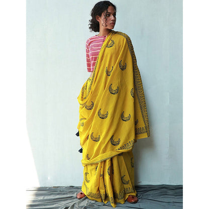 Chidiyaa Daisy Cotton Saree Fmtm with Unstitched Blouse