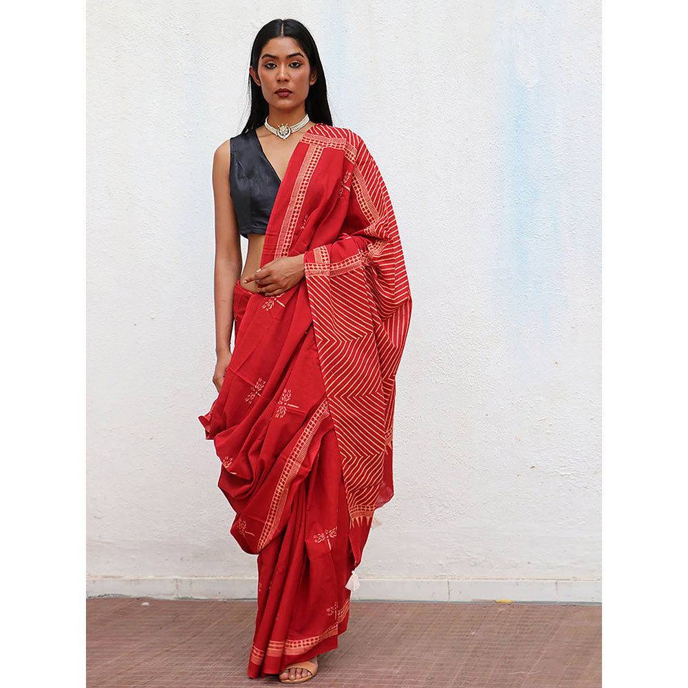 Chidiyaa Paradise Cotton Saree Fmtm with Unstitched Blouse