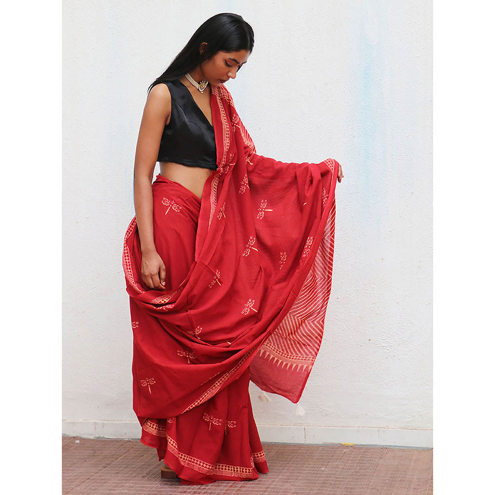 Chidiyaa Paradise Cotton Saree Fmtm with Unstitched Blouse