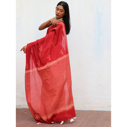 Chidiyaa Paradise Cotton Saree Fmtm with Unstitched Blouse