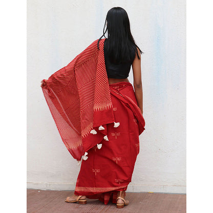 Chidiyaa Paradise Cotton Saree Fmtm with Unstitched Blouse