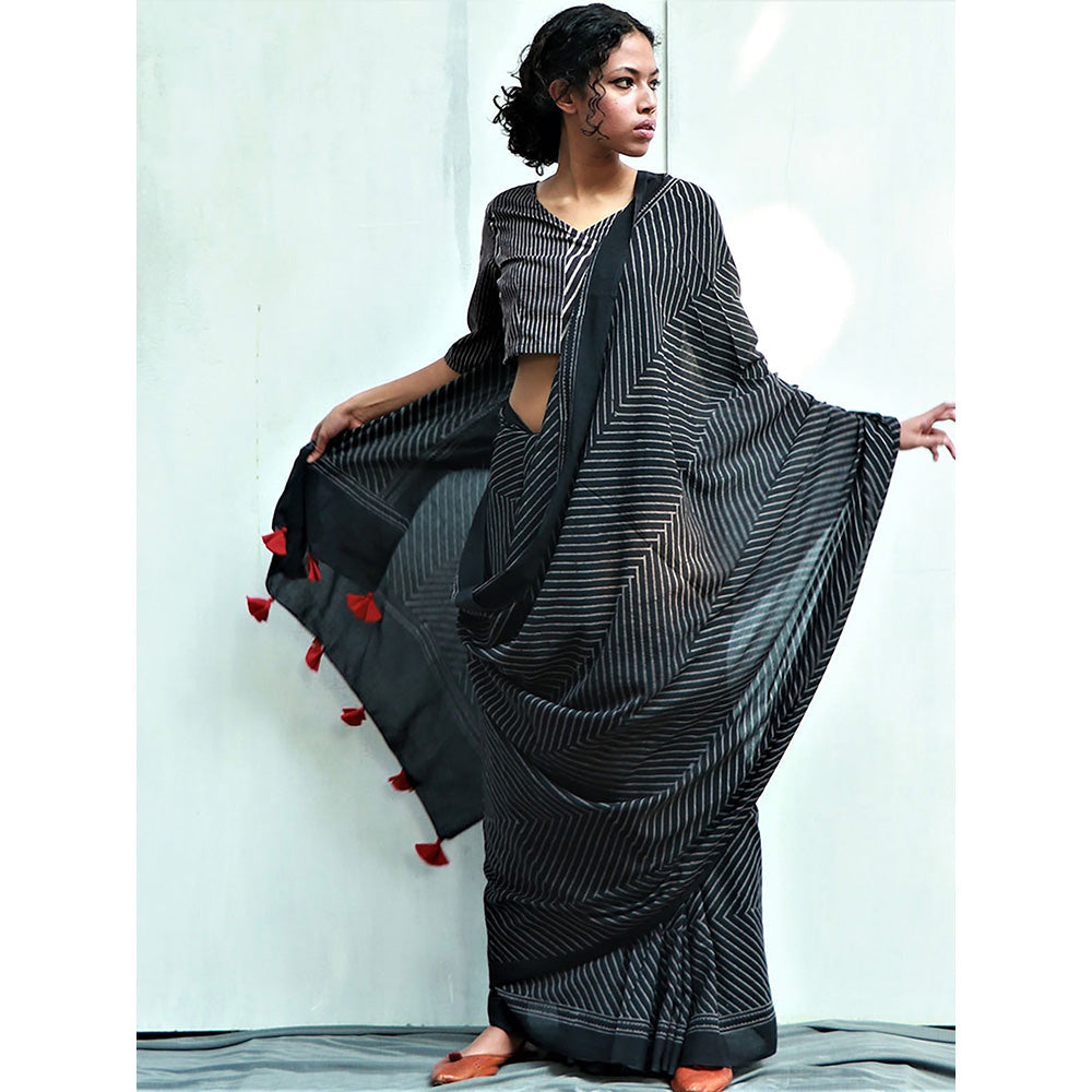 Chidiyaa Nightingale Cotton Saree Fmtm with Unstitched Blouse