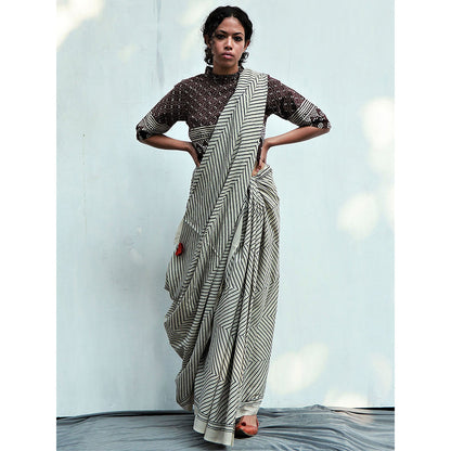 Chidiyaa Kaleidoscope Cotton Saree Fmtm with Unstitched Blouse