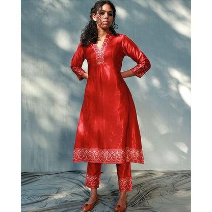 Chidiyaa Gurparveen Mashru Silk Kurta Saahiba (Set of 2)