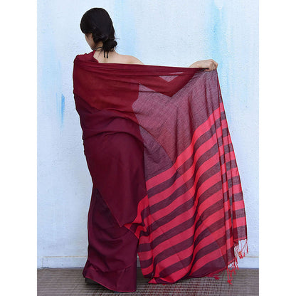Chidiyaa Leela Matilda Handwoven Cotton Saree with Unstitched Blouse