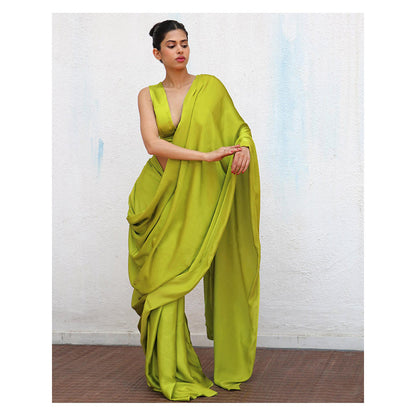 Chidiyaa Green Cari Modal Silk Saree