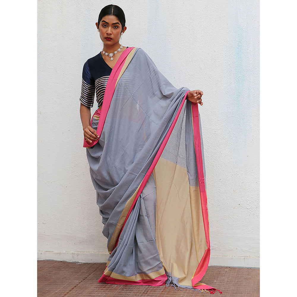 Chidiyaa Holika Fiza Handwoven Cotton Saree with Unstitched Blouse