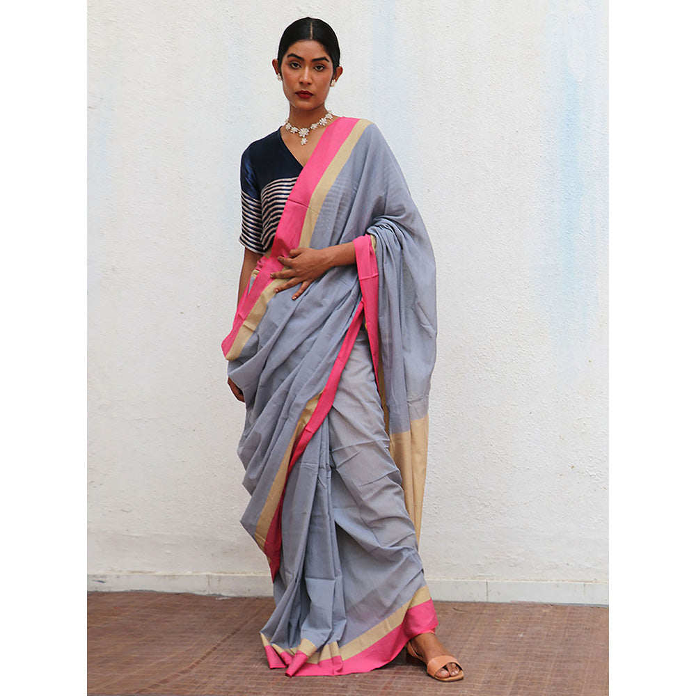 Chidiyaa Holika Fiza Handwoven Cotton Saree with Unstitched Blouse