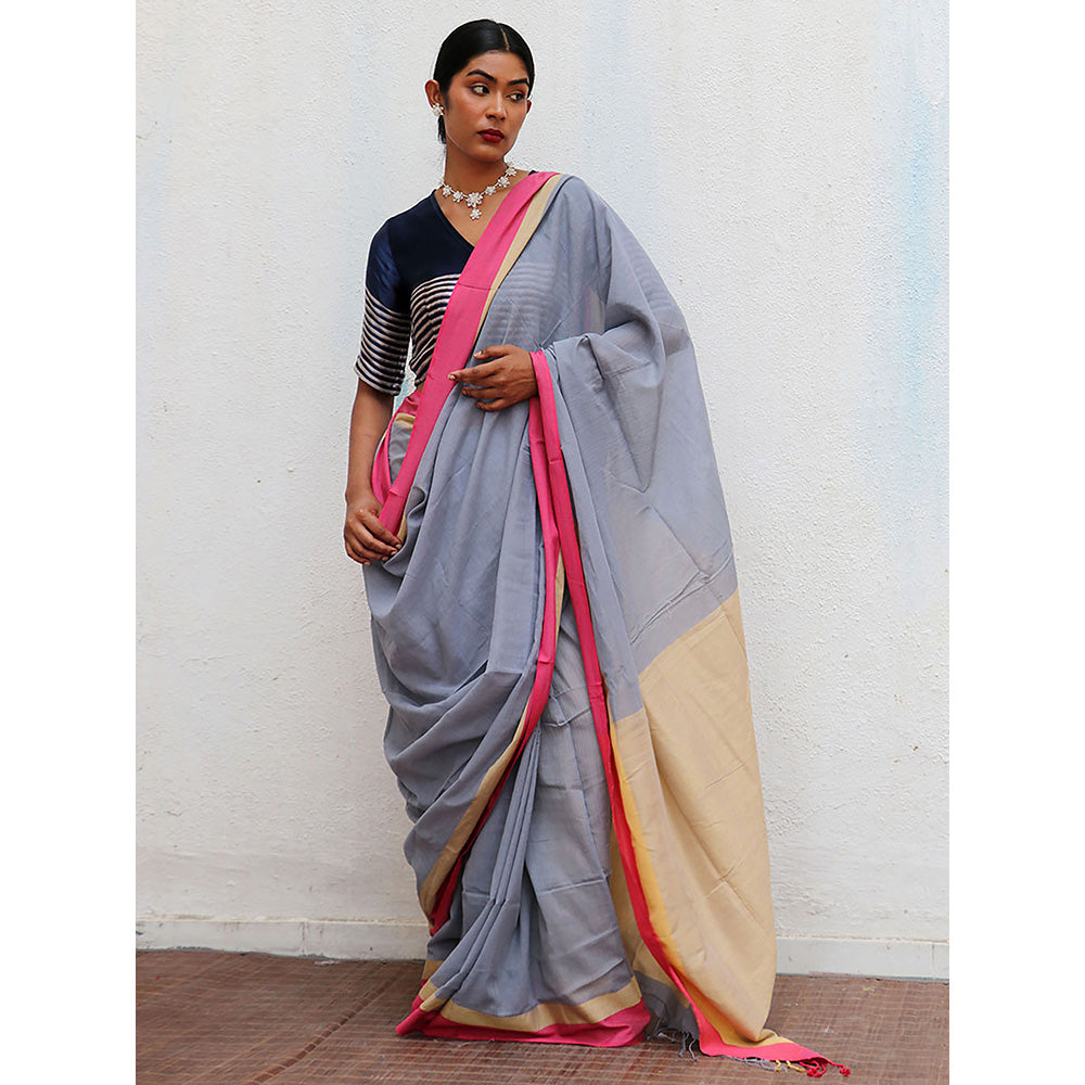 Chidiyaa Holika Fiza Handwoven Cotton Saree with Unstitched Blouse