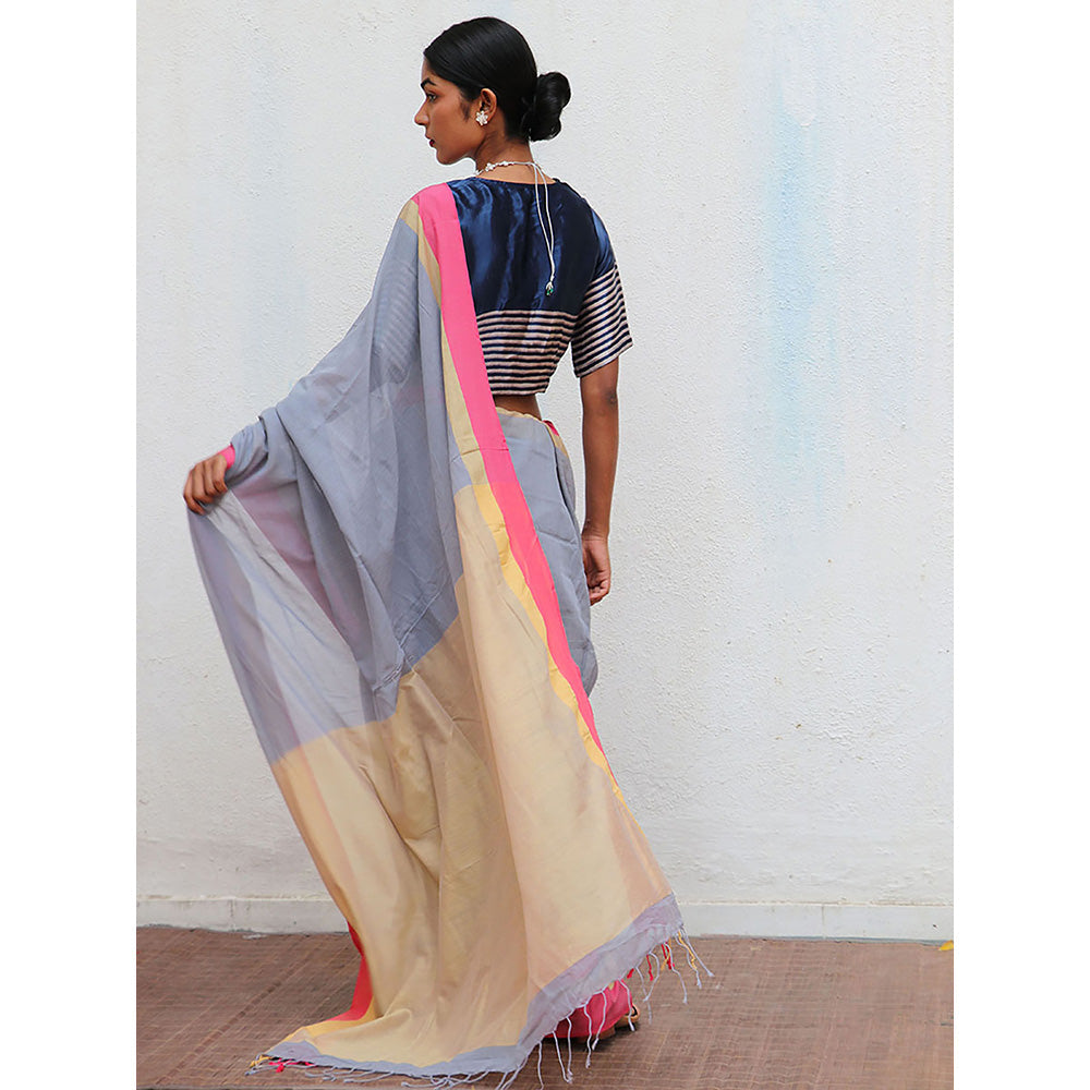 Chidiyaa Holika Fiza Handwoven Cotton Saree with Unstitched Blouse