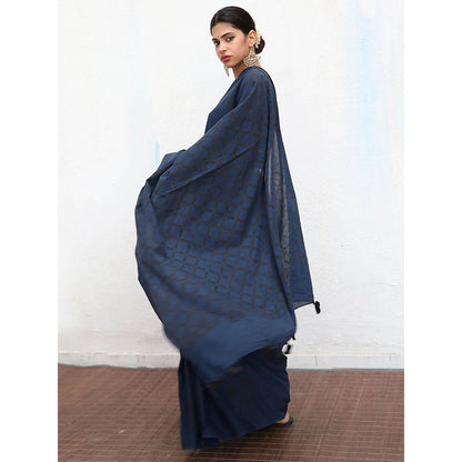 Chidiyaa Nomad Msafiri Cotton Saree with Unstitched Blouse