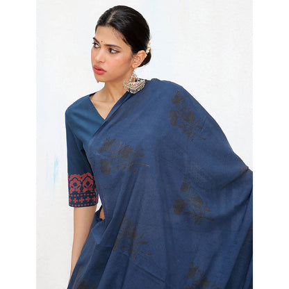 Chidiyaa Nomad Msafiri Cotton Saree with Unstitched Blouse