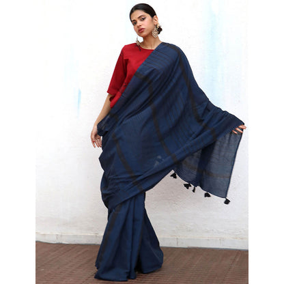 Chidiyaa Nomad Safreena Cotton Saree with Unstitched Blouse